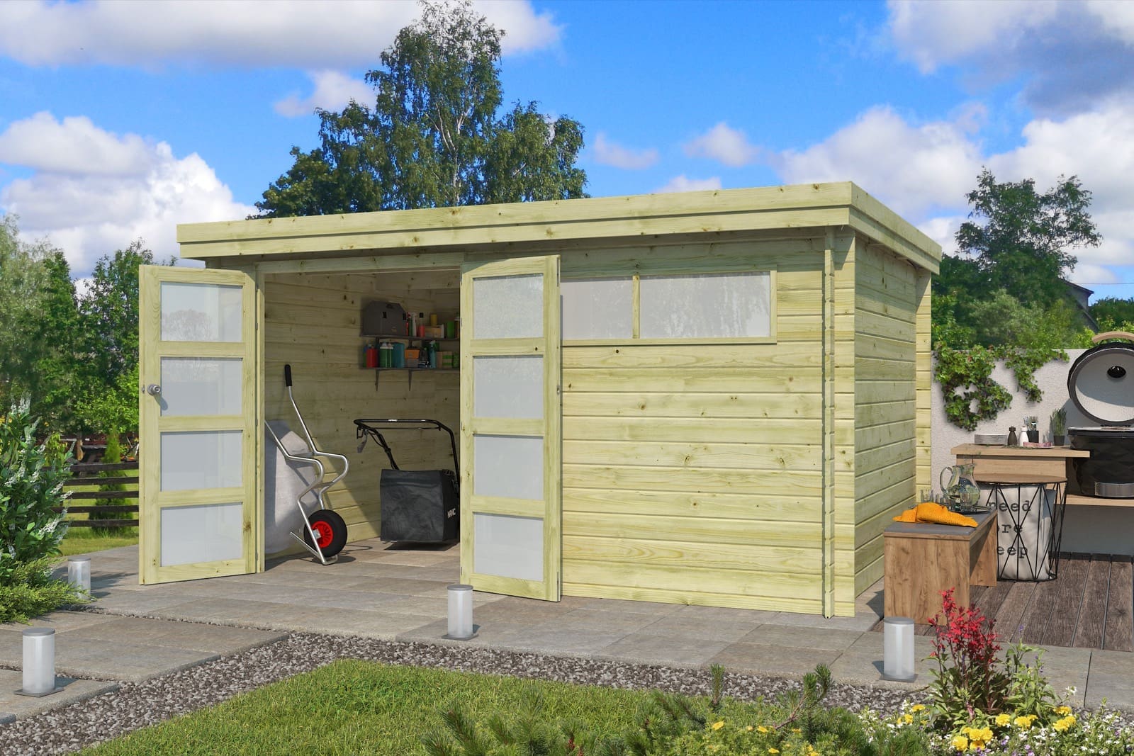 Woodlands tuinhuis Oregon 3703 blokhut - 415x295 - Afbeelding 2