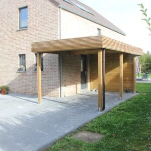 Aanbouwcarport grenen classic