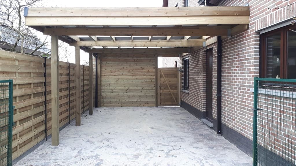 Aanbouwcarport grenen classic - Afbeelding 2