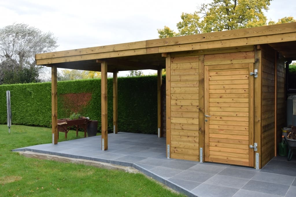 Aanbouwcarport grenen classic - Afbeelding 5