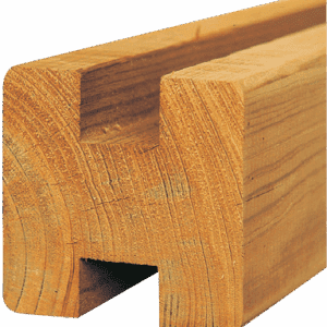 Grenen gleufpaal 9 x 9