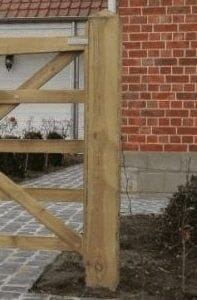 Grenen poortpaal 15x15