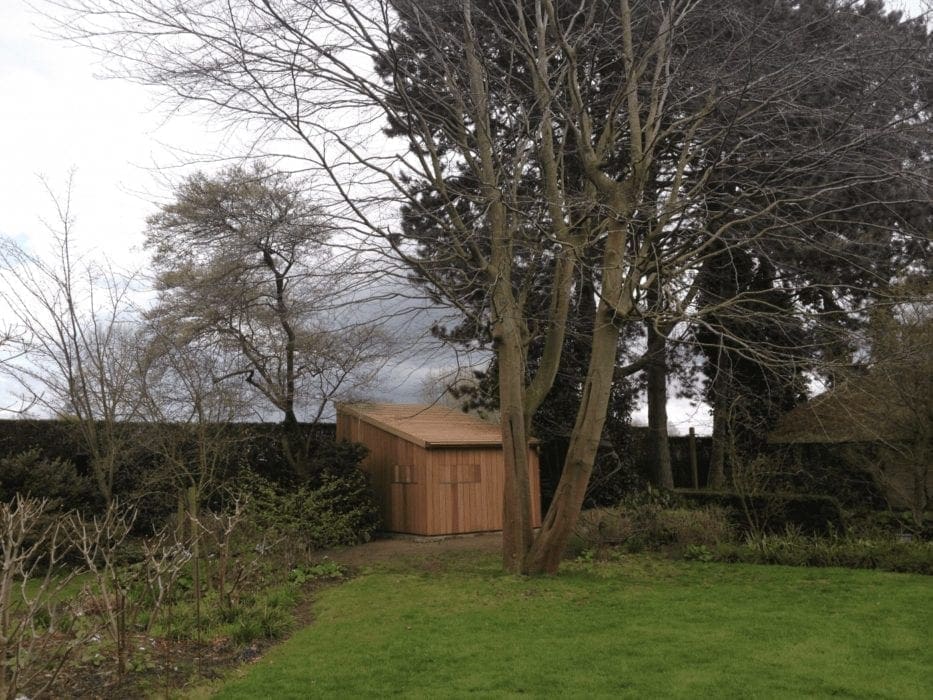 Tuinhuis in bangkirai hardhout op maat