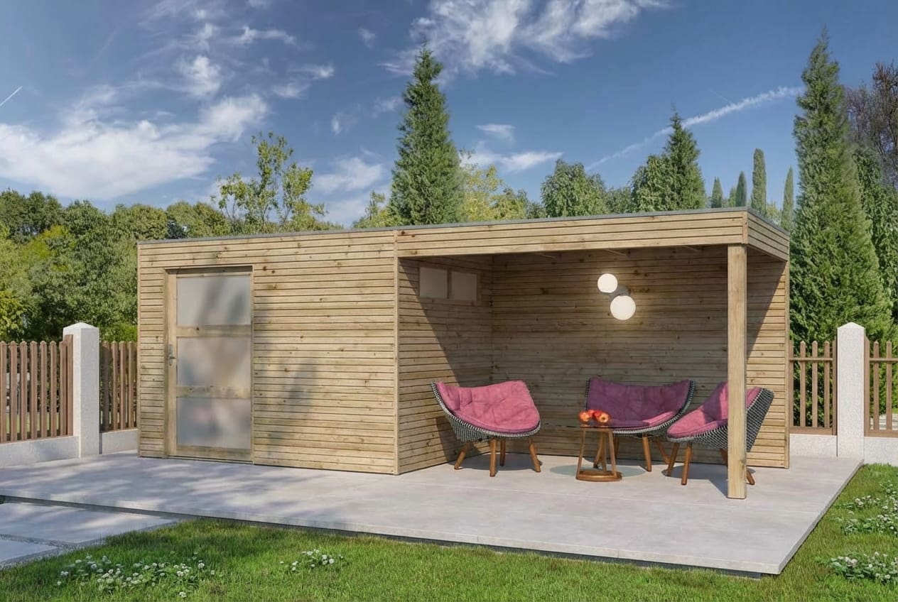 Woodlands tuinhuis QBS I EXT 7251IMPEXT300 blokhut