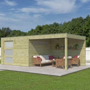 Woodlands tuinhuis QBS II EXT 7252EXT300 blokhut