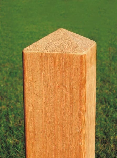 azobé poortpaal 14x14cm