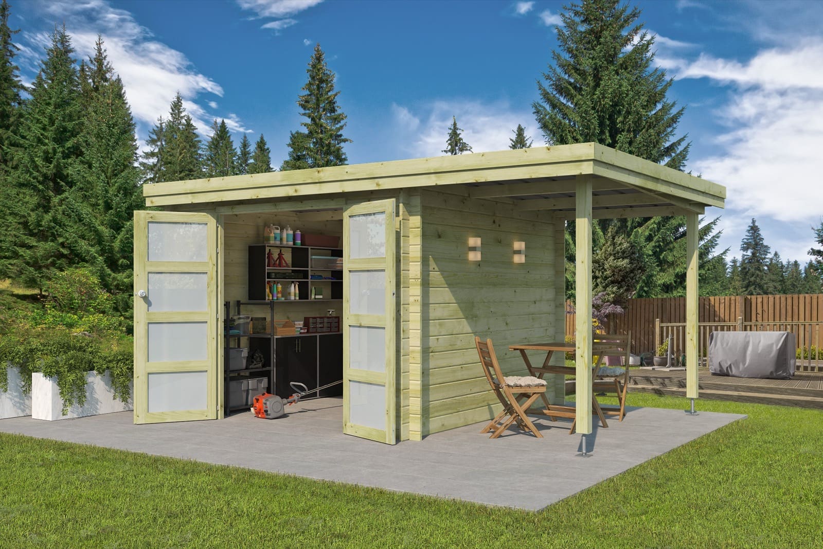 Woodlands tuinhuis Oregon 3702EXT150 blokhut - 445x295 - Afbeelding 2