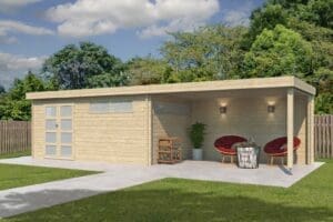 woodlands tuinhuis modern xl 4601ext400iso blokhut ottawa IV