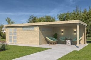 woodlands tuinhuis modern xxl 4602ext400iso blokhut Ottawa V