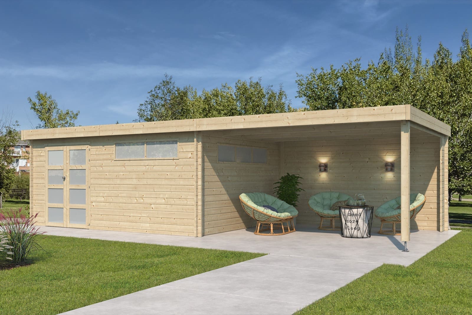 woodlands tuinhuis modern xxl 4602ext400iso blokhut Ottawa V