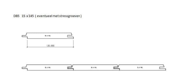 Padoek planchetten - 15 x 133mm - Afbeelding 3