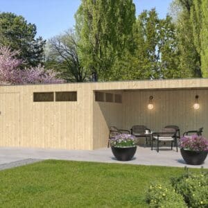 Woodlands tuinhuis QBV 8114EXT400 blokhut