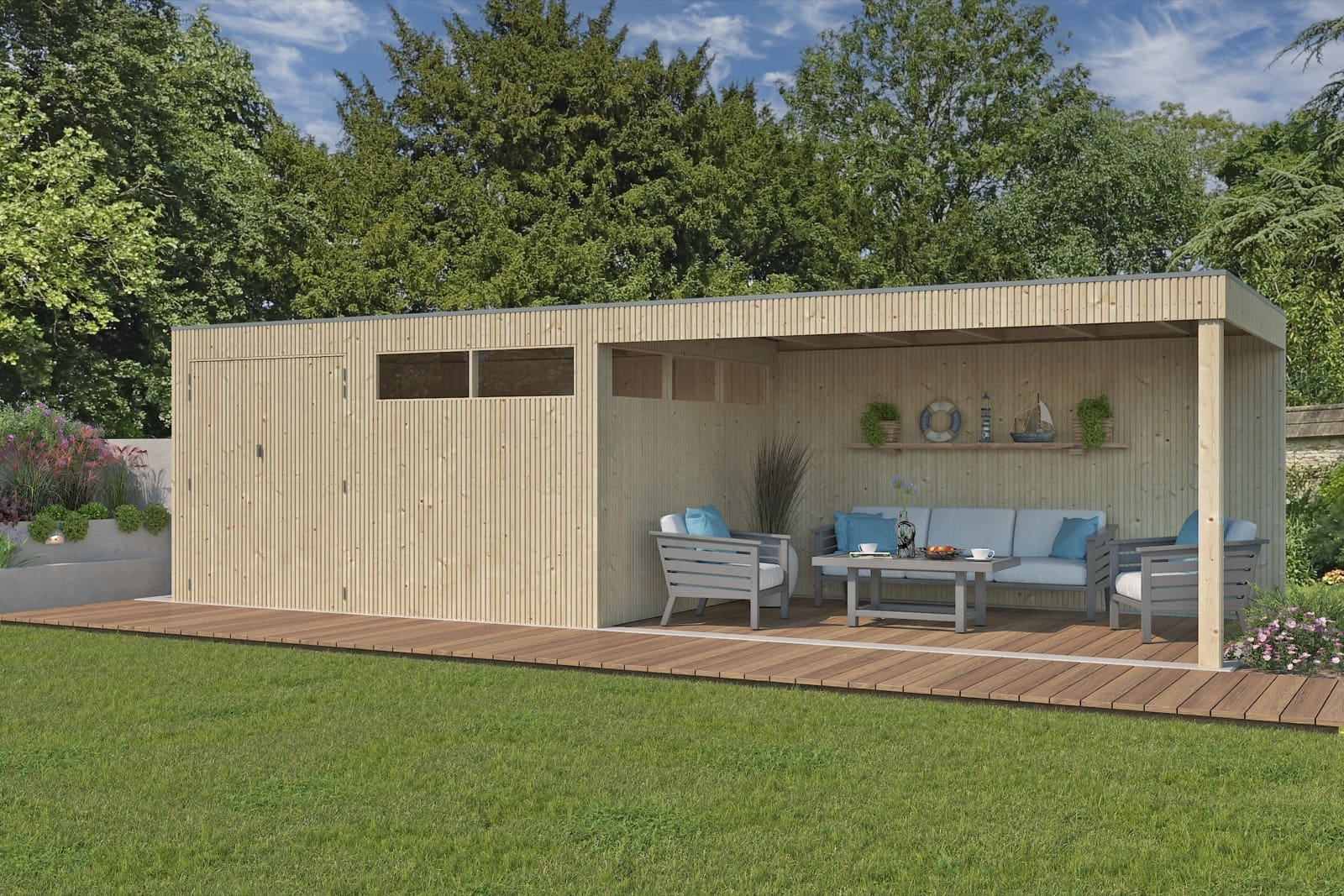 Woodlands tuinhuis QBV 8313EXT400 blokhut