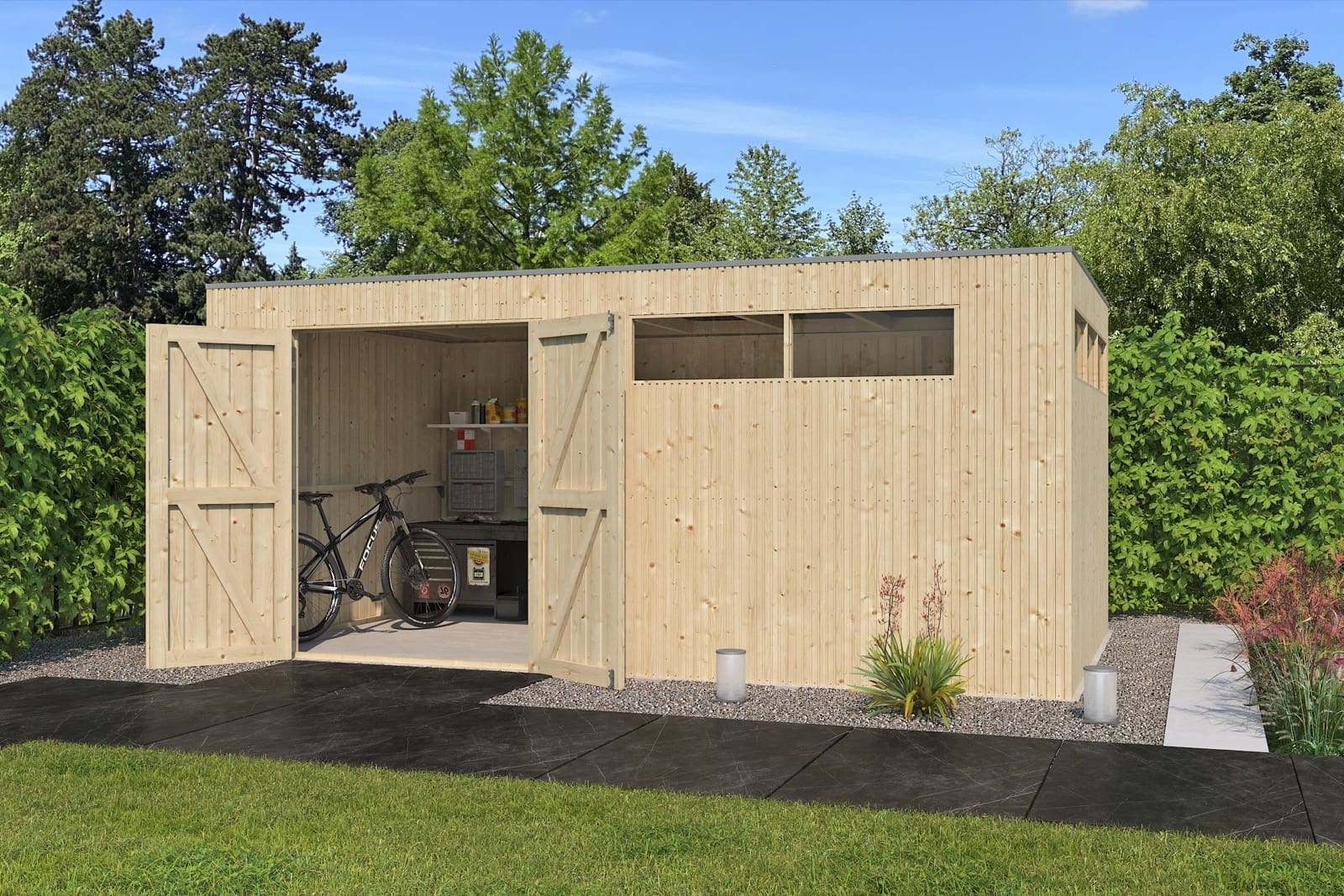 Woodlands Tuinhuis QBV 8314 blokhut | smalle latjes - 500 x 298 - Afbeelding 2