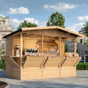 houten kiosk m150b