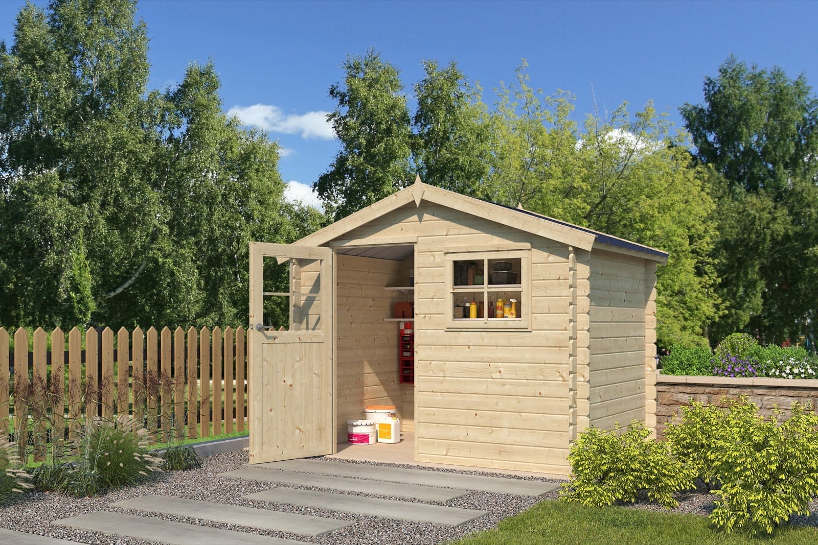 Woodlands tuinhuis Salzburg 3027AC blokhut – 295 × 205cm - Afbeelding 2