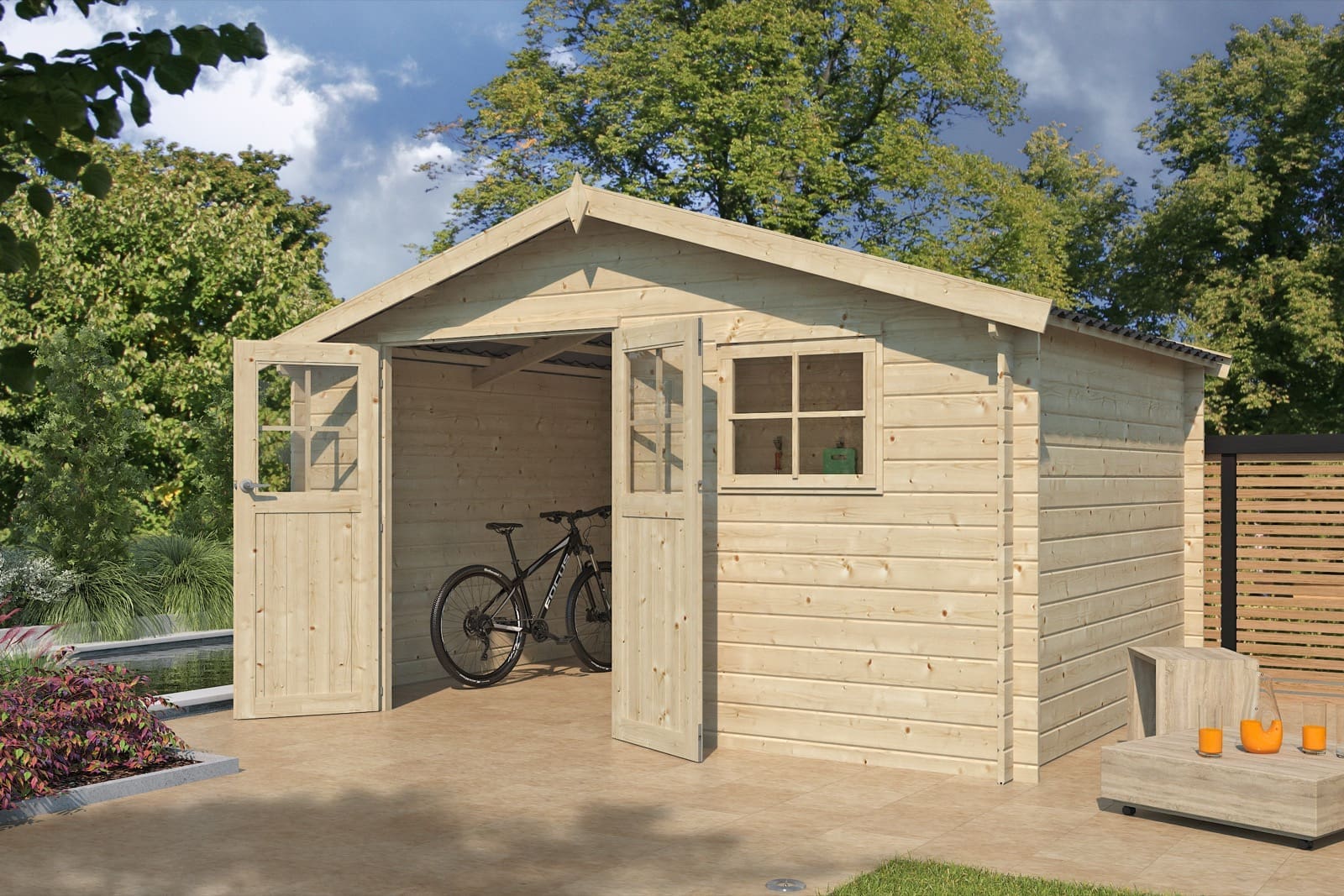 Woodlands tuinhuis Lausanne 3030DP blokhut – 415 × 295cm - Afbeelding 2