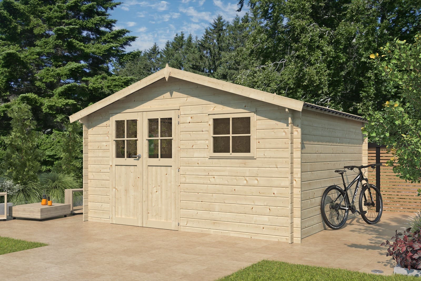 Woodlands tuinhuis Lausanne 3031DP blokhut palermo xl