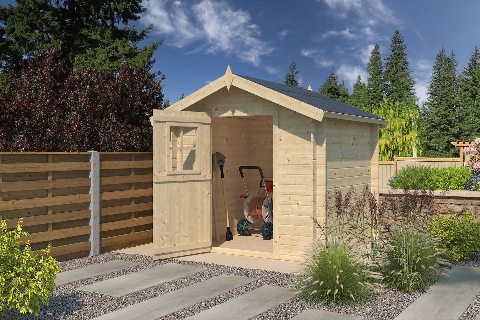 Woodlands tuinhuis Luzern 9001 blokhut – 205 × 205 cm - Afbeelding 2