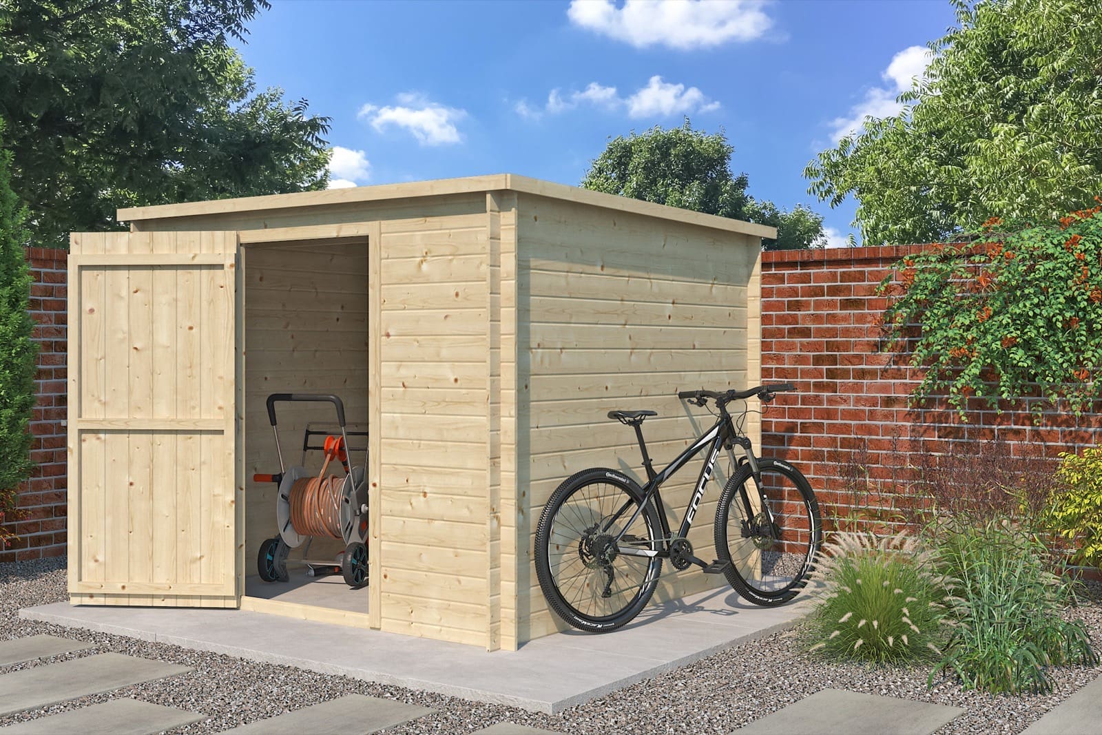 Woodlands tuinhuis Svendborg 9102 blokhut – 235 × 235 cm - Afbeelding 2