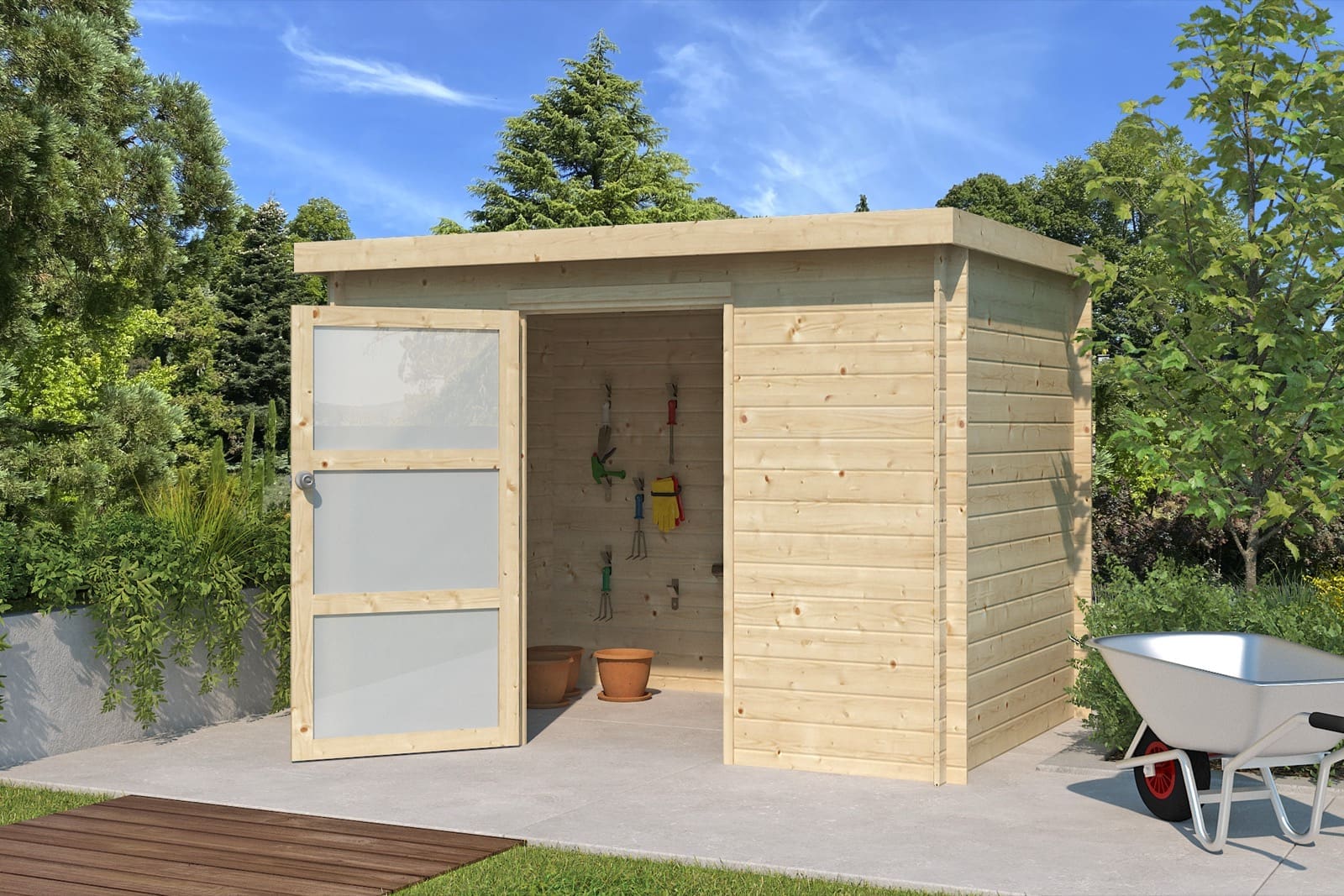 Woodlands tuinhuis Nyborg 9202 blokhut – 265 × 175cm - Afbeelding 2