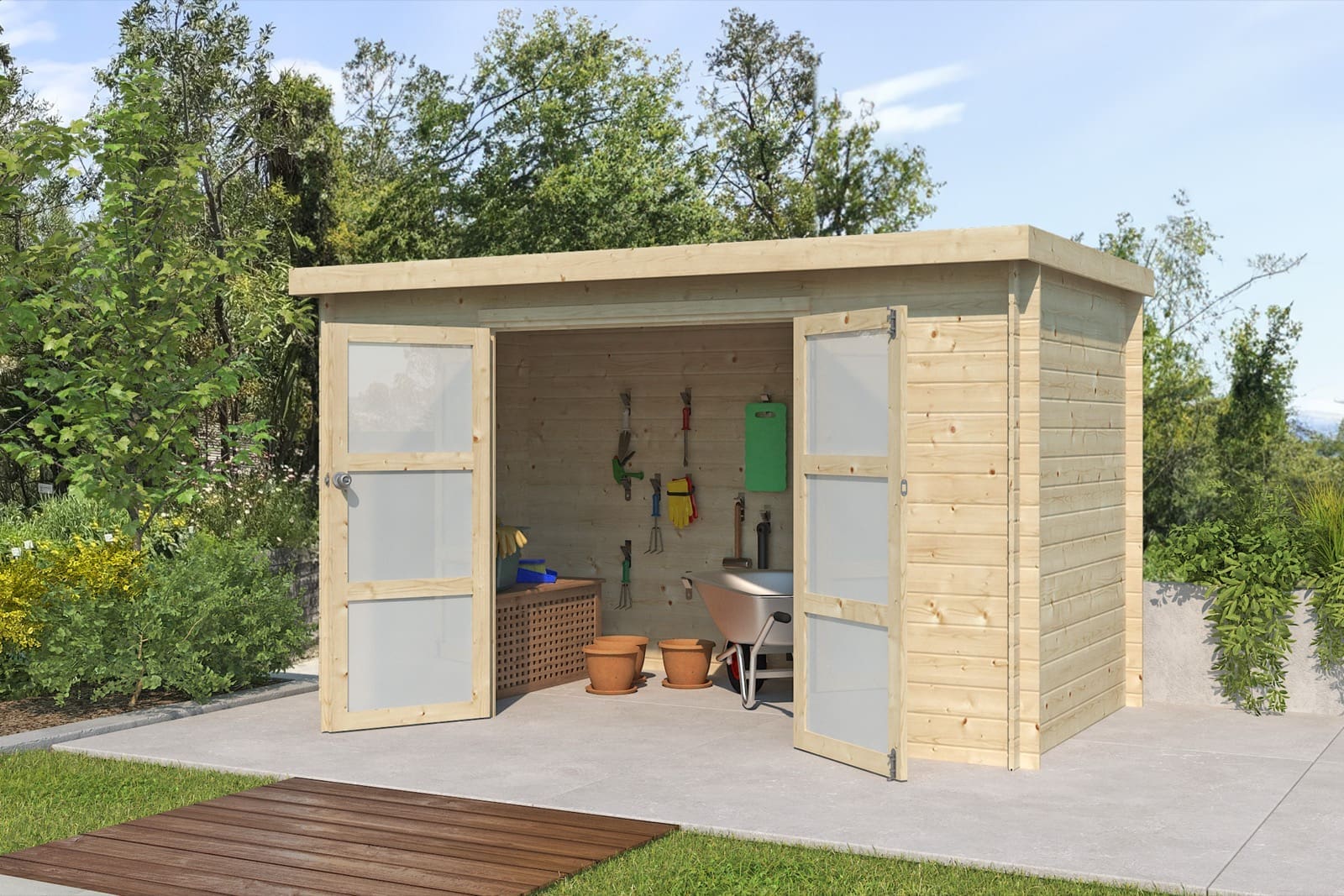 Woodlands tuinhuis Nyborg 9203 blokhut – 325 × 175cm - Afbeelding 2