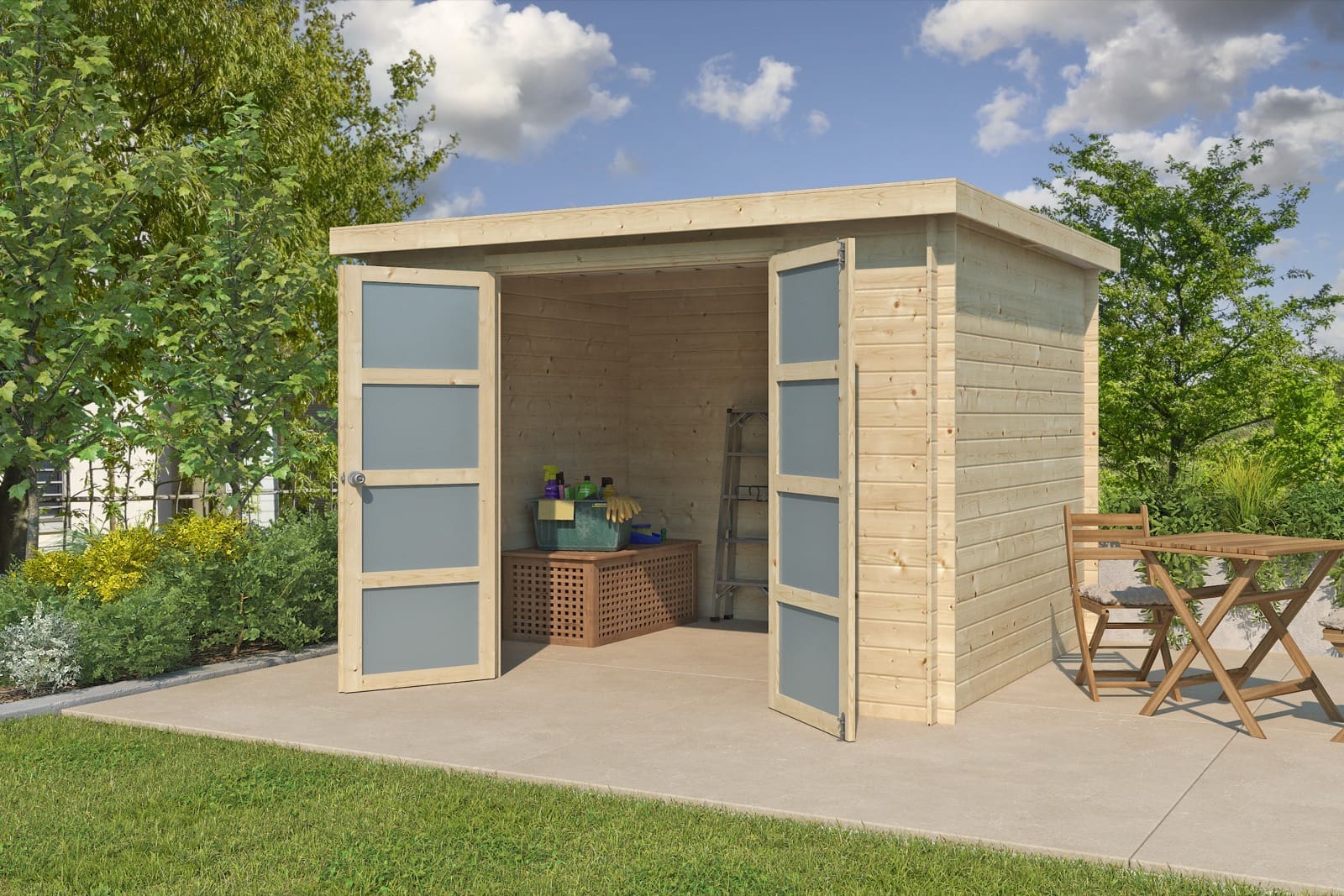 Woodlands tuinhuis Umea 9701 blokhut – 295 × 250cm - Afbeelding 2