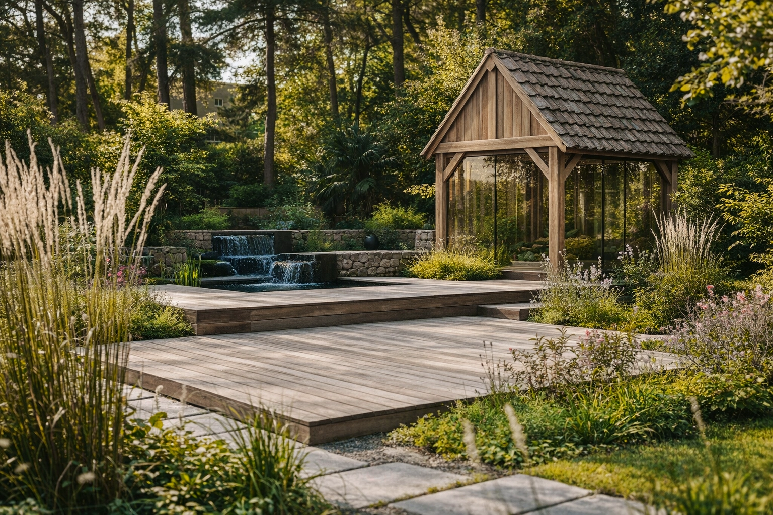 massieve eiken bijgebouwen