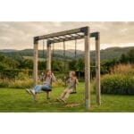EXIT Linea Robust 110 houten monkeybar met dubbele schommel