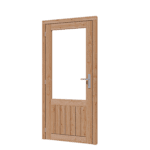 DOUGLAS enkele glasdeur L verticaal 830x1942