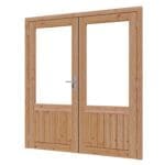 DOUGLAS dubbele glasdeur L verticaal 2x830x1942