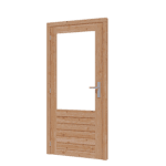 DOUGLAS enkele glasdeur L horizontaal 830x1942
