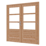 DOUGLAS dubbele glasdeur H horizontaal 2x830x1942
