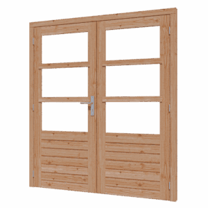DOUGLAS dubbele glasdeur H horizontaal 2x830x1942