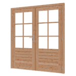 DOUGLAS dubbele glasdeur K horizontaal 2x830x1942