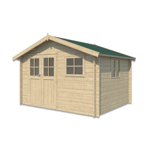 Woodlands tuinhuis CARIBOU 3037DP blokhut – 355×295 cm