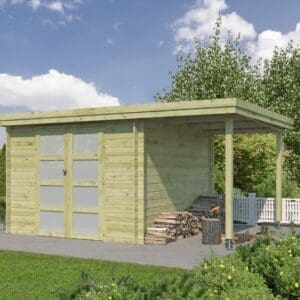 Woodlands tuinhuis OREGON 3705EXT150 blokhut – 445×325 cm
