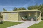 Woodlands tuinhuis MODERN 4602EXT400AC blokhut – 905×385 cm