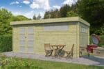 Woodlands tuinhuis MODERN 4602AC blokhut – 505×385 cm