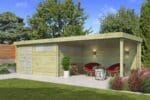 Woodlands tuinhuis MODERN 4603EXT400AC blokhut – 815×295 cm