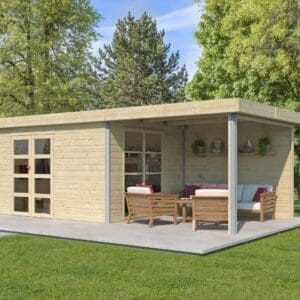 Woodlands tuinhuis MISAKA M 5012EXT300ISO blokhut – 640×295 cm
