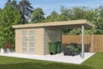 Woodlands tuinhuis KASUKO S 5101EXT285ISO blokhut – 295×580 cm