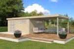 Woodlands tuinhuis KASUKO XXL 5105EXT400AC blokhut – 485×785 cm