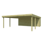 Woodlands carport HAMBURG QB CPTHAM – 594×720 cm