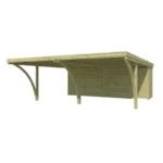 Woodlands carport MILAN QB CPTMIL – 594×720 cm