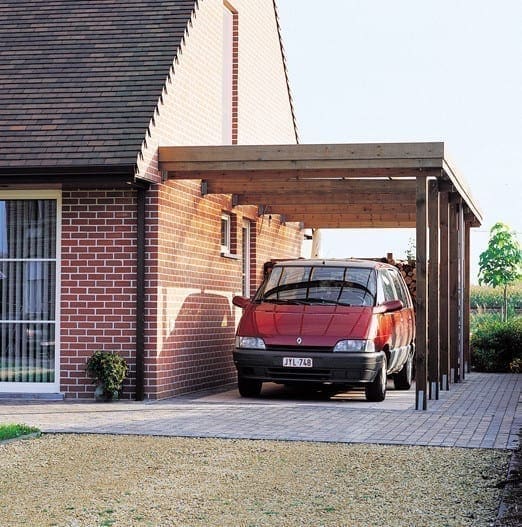 Aanbouwcarport grenen classic - Afbeelding 3