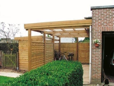 Aanbouwcarport grenen classic - Afbeelding 2