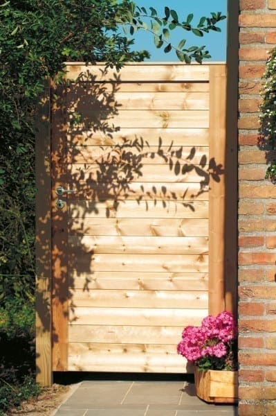 Massief poort Thermo Naaldhout