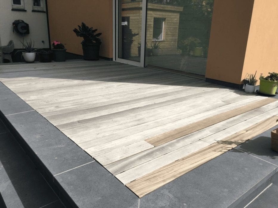Padoek geschaafde terrasplanken 20x140 - goed voor 48m2 - Afbeelding 5