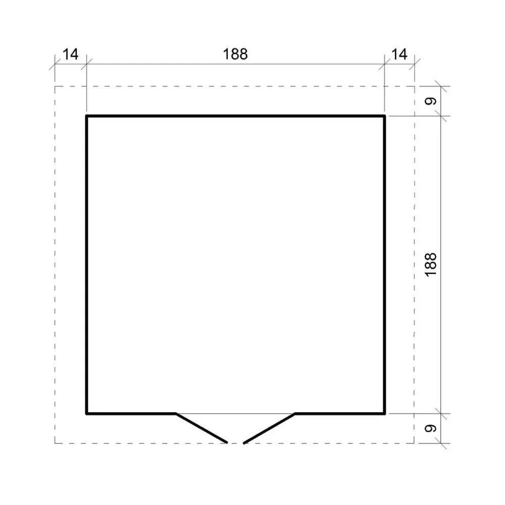 Houten tuinhuis M343 – 200 x 200 cm – 4 m2 - Afbeelding 6